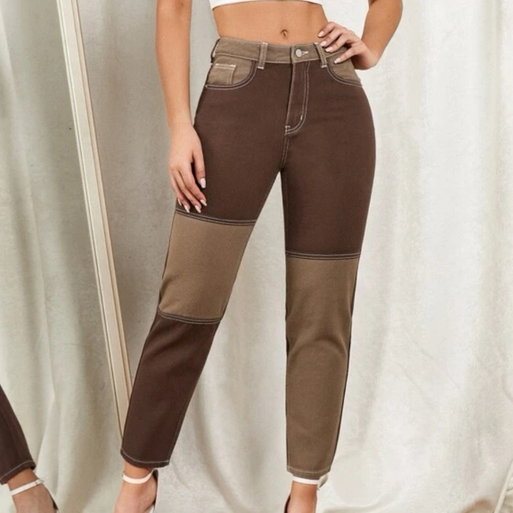 Color Block Jeans